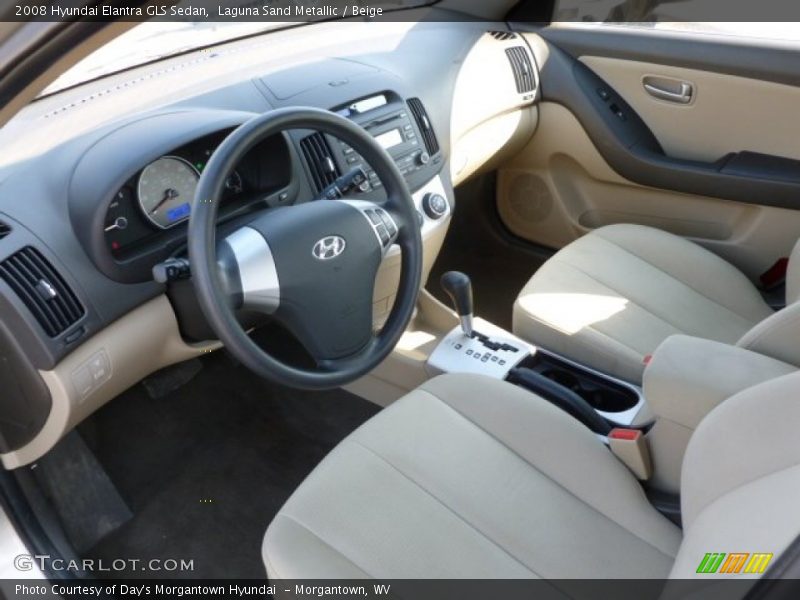 Beige Interior - 2008 Elantra GLS Sedan 