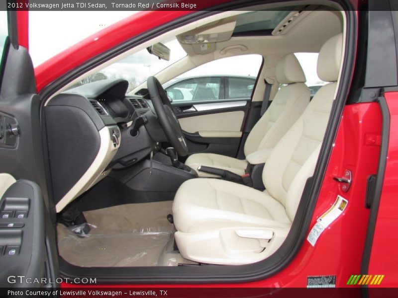 Tornado Red / Cornsilk Beige 2012 Volkswagen Jetta TDI Sedan