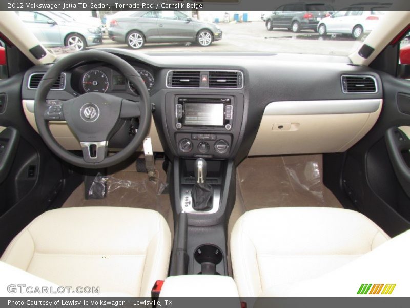 Tornado Red / Cornsilk Beige 2012 Volkswagen Jetta TDI Sedan