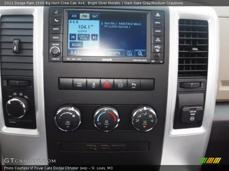 Bright Silver Metallic / Dark Slate Gray/Medium Graystone 2011 Dodge Ram 1500 Big Horn Crew Cab 4x4