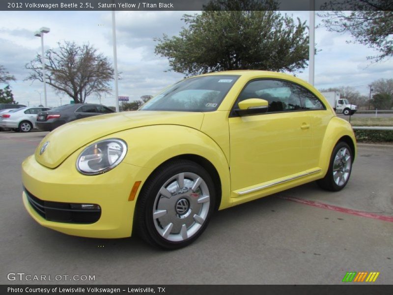 Saturn Yellow / Titan Black 2012 Volkswagen Beetle 2.5L