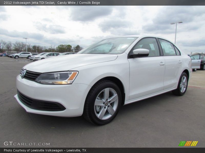 Candy White / Cornsilk Beige 2012 Volkswagen Jetta TDI Sedan
