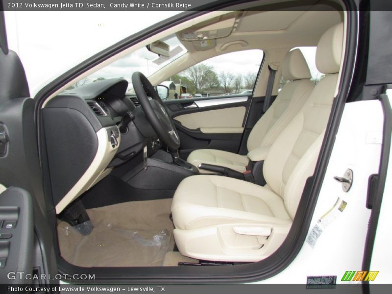 Candy White / Cornsilk Beige 2012 Volkswagen Jetta TDI Sedan