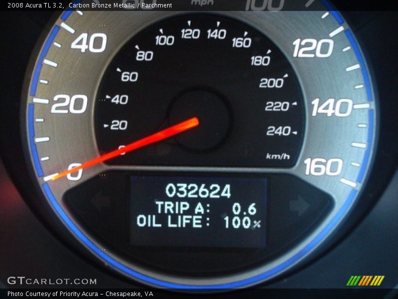 Carbon Bronze Metallic / Parchment 2008 Acura TL 3.2