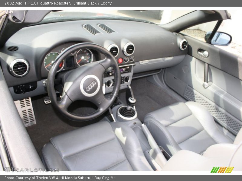 Brilliant Black / Ebony 2002 Audi TT 1.8T quattro Roadster