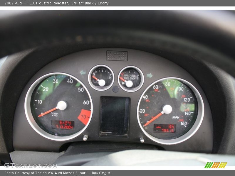 Brilliant Black / Ebony 2002 Audi TT 1.8T quattro Roadster
