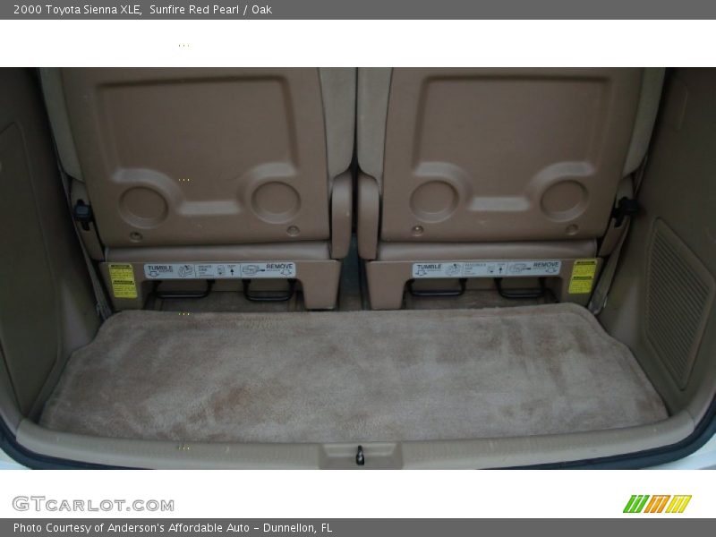 Sunfire Red Pearl / Oak 2000 Toyota Sienna XLE