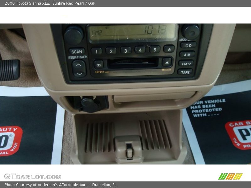 Sunfire Red Pearl / Oak 2000 Toyota Sienna XLE