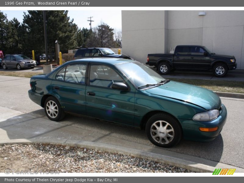 Woodland Green Pearl / Gray 1996 Geo Prizm