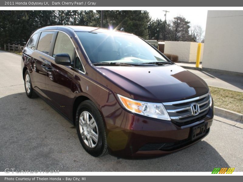 Dark Cherry Pearl / Gray 2011 Honda Odyssey LX