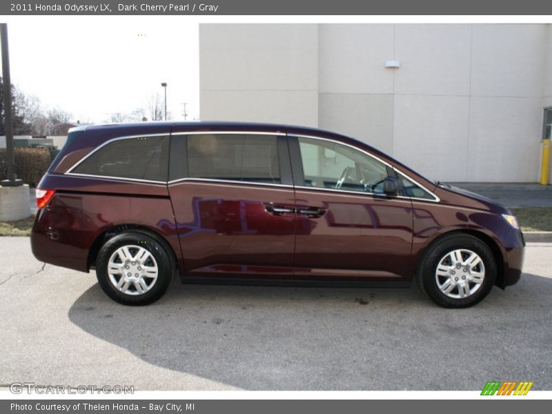 Dark Cherry Pearl / Gray 2011 Honda Odyssey LX