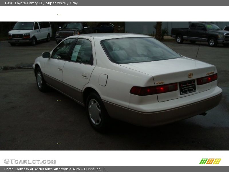 Super White / Gray 1998 Toyota Camry CE