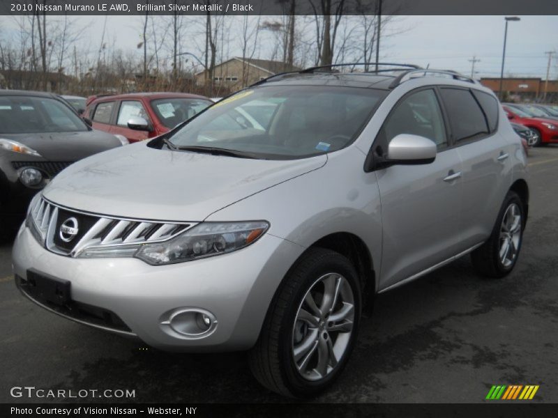 Brilliant Silver Metallic / Black 2010 Nissan Murano LE AWD