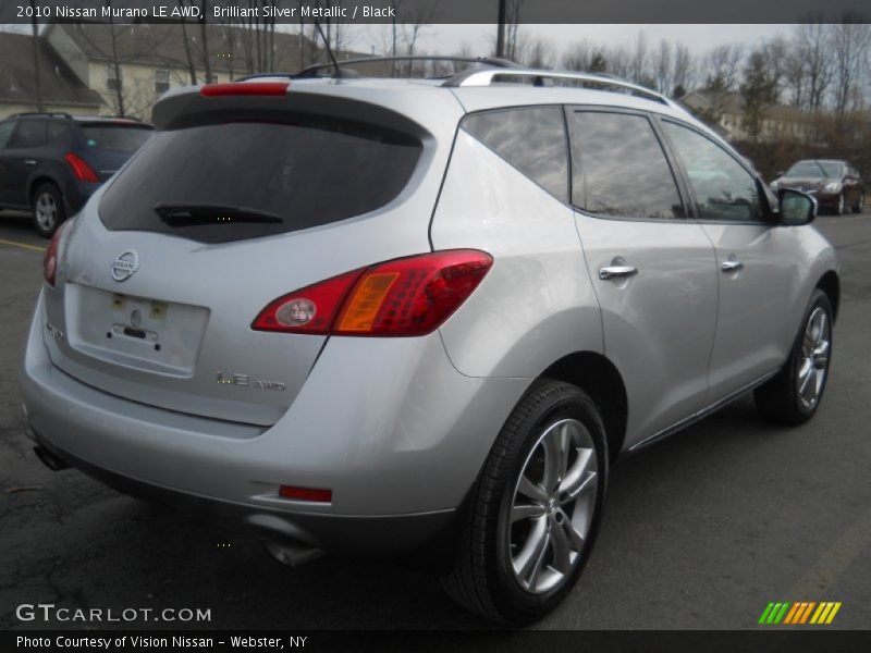 Brilliant Silver Metallic / Black 2010 Nissan Murano LE AWD