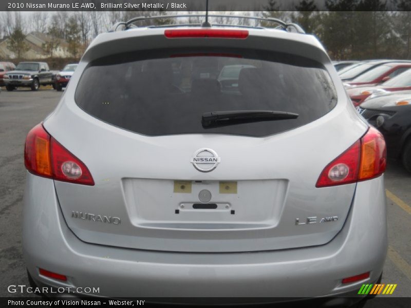 Brilliant Silver Metallic / Black 2010 Nissan Murano LE AWD