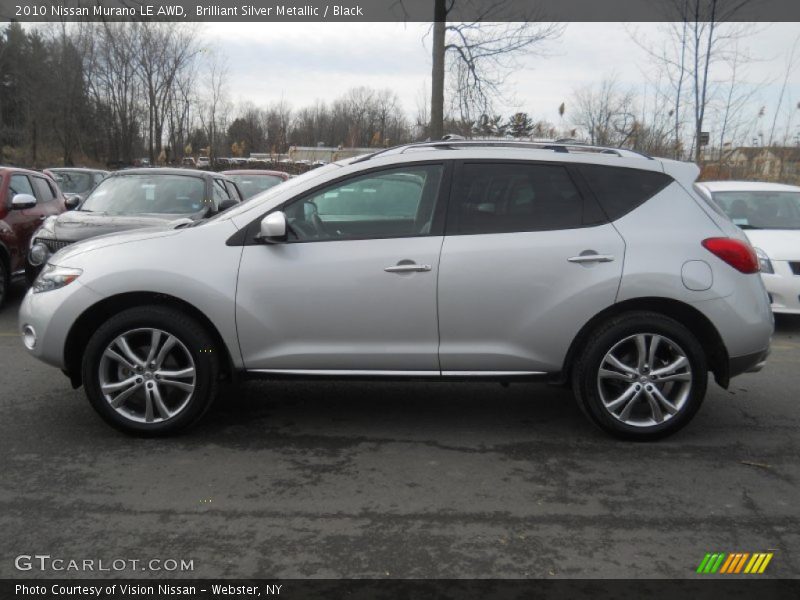 Brilliant Silver Metallic / Black 2010 Nissan Murano LE AWD