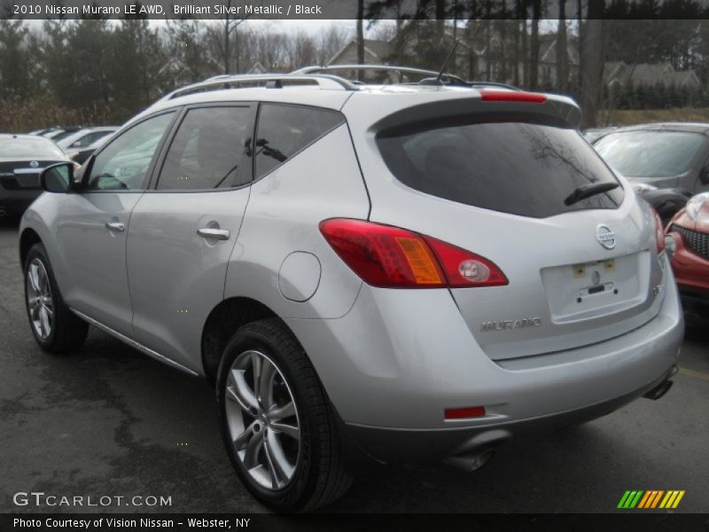 Brilliant Silver Metallic / Black 2010 Nissan Murano LE AWD