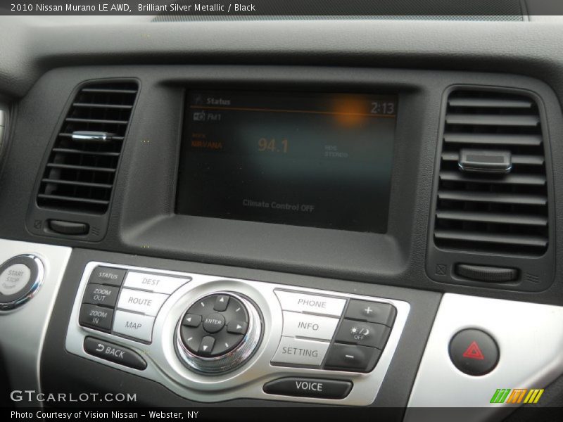 Brilliant Silver Metallic / Black 2010 Nissan Murano LE AWD