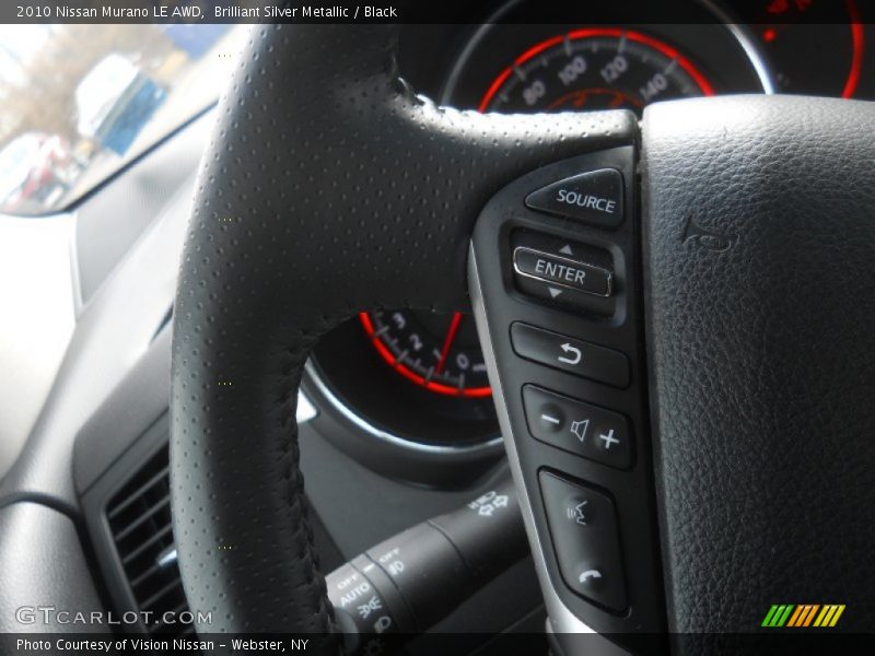 Brilliant Silver Metallic / Black 2010 Nissan Murano LE AWD
