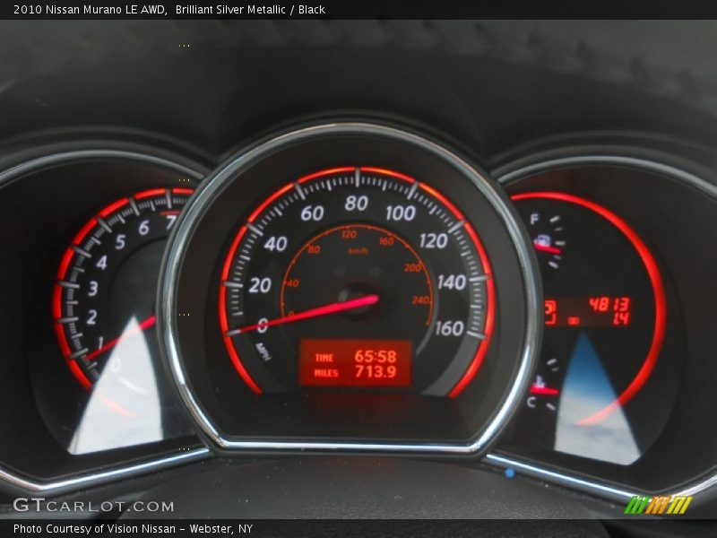 Brilliant Silver Metallic / Black 2010 Nissan Murano LE AWD