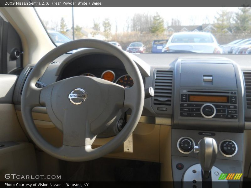 Fresh Powder White / Beige 2009 Nissan Sentra 2.0