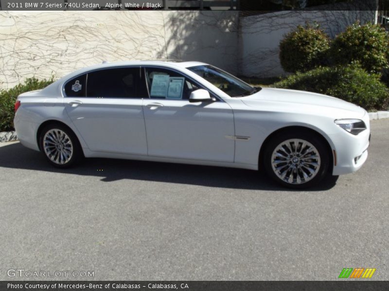 Alpine White / Black 2011 BMW 7 Series 740Li Sedan