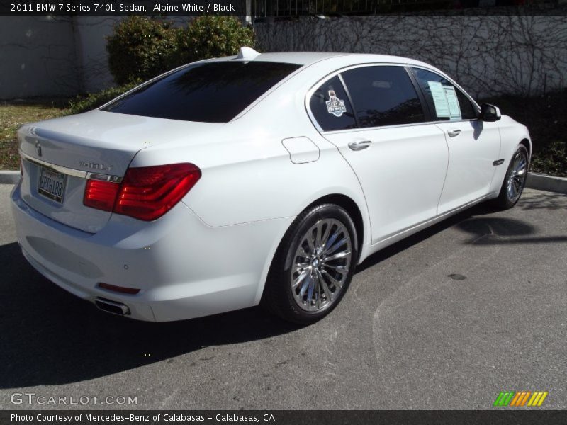 Alpine White / Black 2011 BMW 7 Series 740Li Sedan