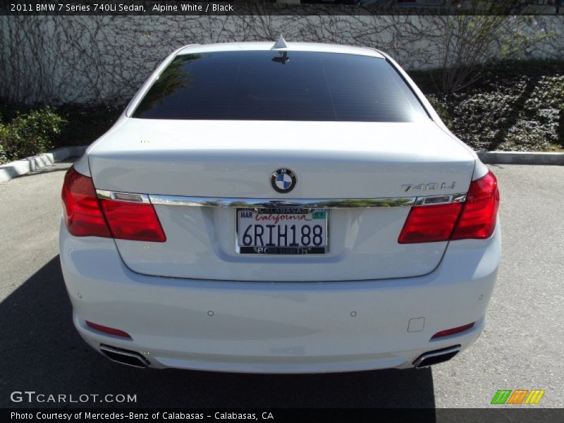 Alpine White / Black 2011 BMW 7 Series 740Li Sedan