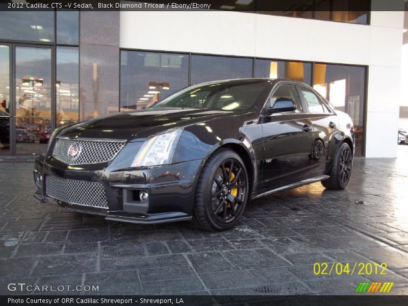 Black Diamond Tricoat / Ebony/Ebony 2012 Cadillac CTS -V Sedan