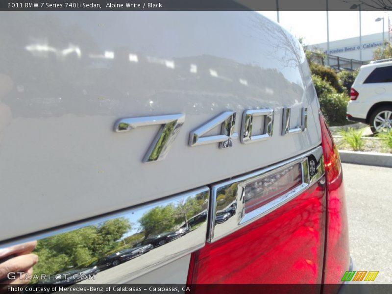 Alpine White / Black 2011 BMW 7 Series 740Li Sedan