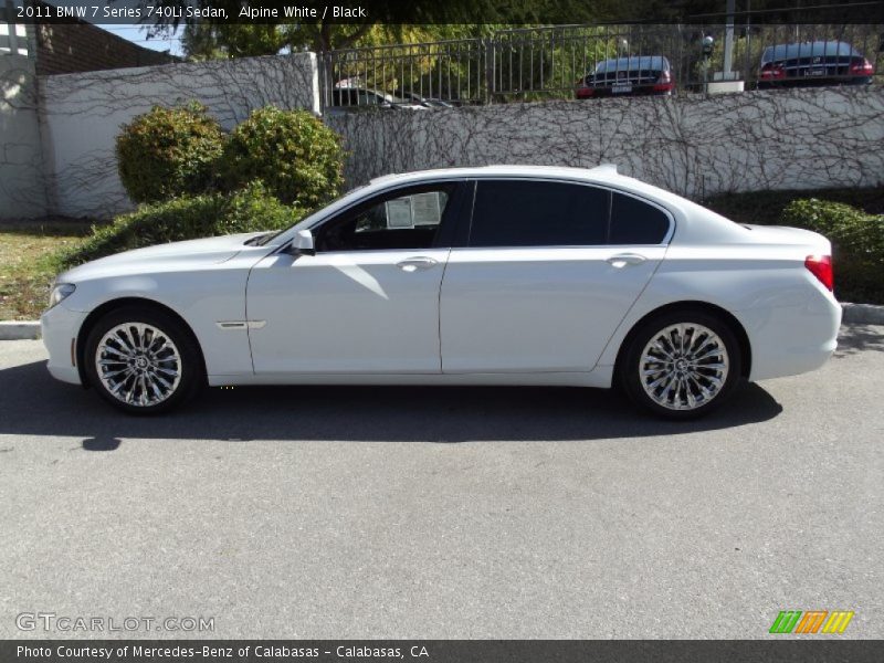 Alpine White / Black 2011 BMW 7 Series 740Li Sedan