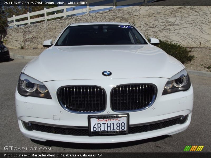 Alpine White / Black 2011 BMW 7 Series 740Li Sedan