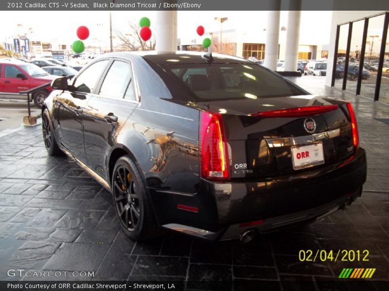 Black Diamond Tricoat / Ebony/Ebony 2012 Cadillac CTS -V Sedan