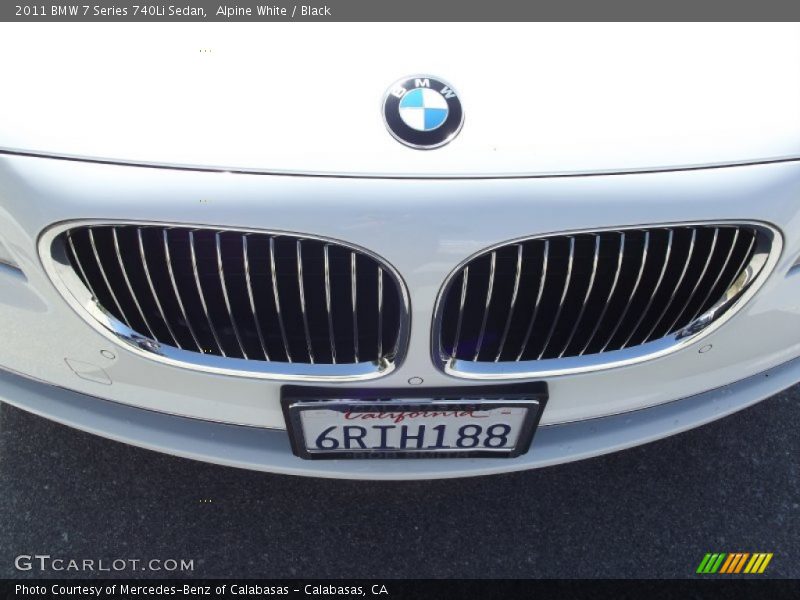 Alpine White / Black 2011 BMW 7 Series 740Li Sedan