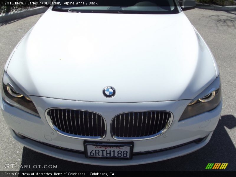 Alpine White / Black 2011 BMW 7 Series 740Li Sedan