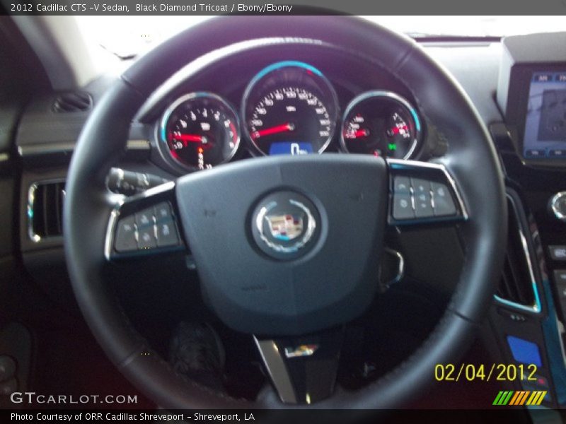 Black Diamond Tricoat / Ebony/Ebony 2012 Cadillac CTS -V Sedan