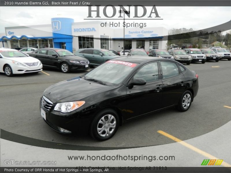 Black Noir Pearl / Gray 2010 Hyundai Elantra GLS