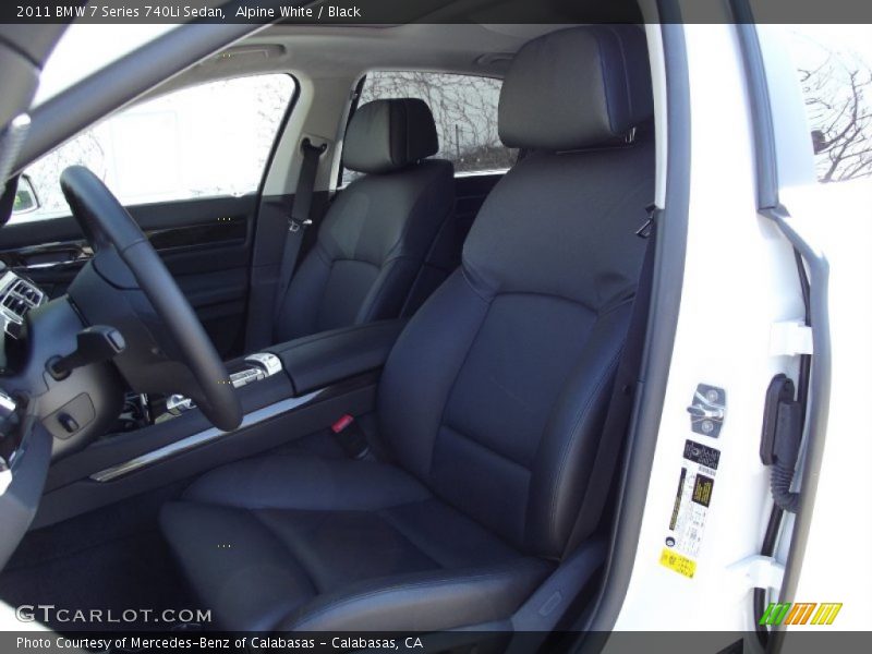 Alpine White / Black 2011 BMW 7 Series 740Li Sedan