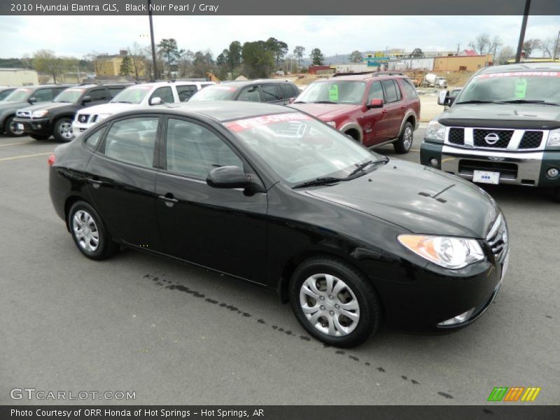 Black Noir Pearl / Gray 2010 Hyundai Elantra GLS