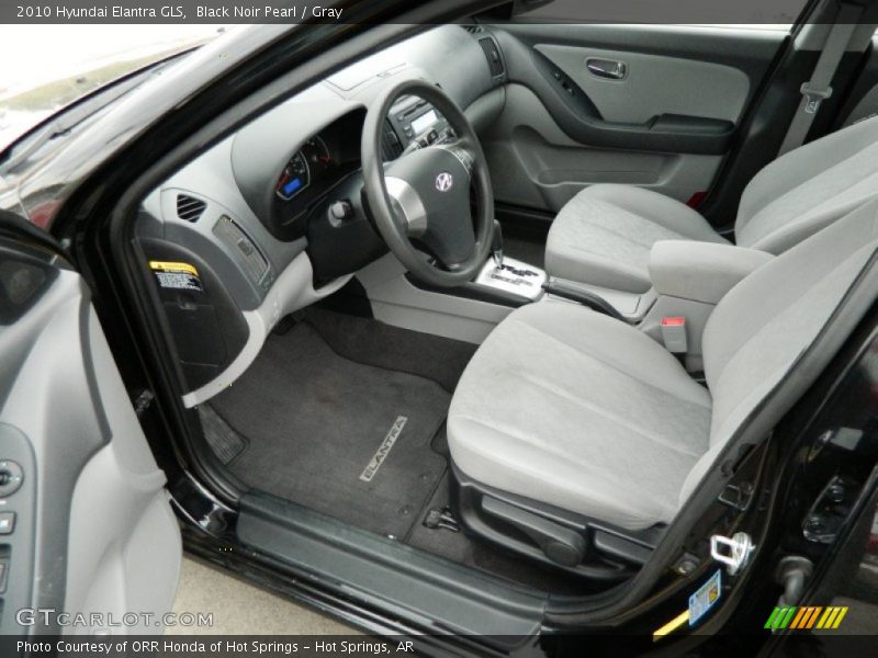Black Noir Pearl / Gray 2010 Hyundai Elantra GLS