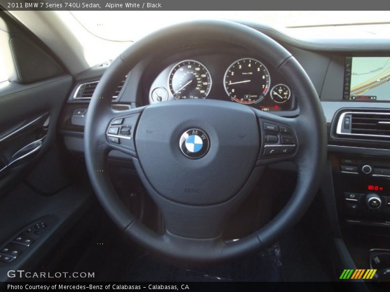 Alpine White / Black 2011 BMW 7 Series 740Li Sedan