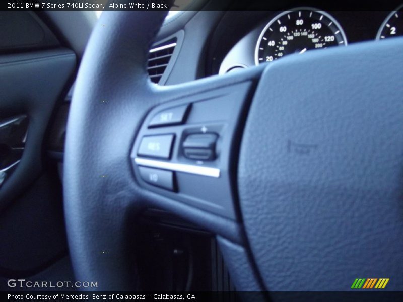 Alpine White / Black 2011 BMW 7 Series 740Li Sedan