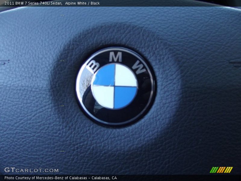 Alpine White / Black 2011 BMW 7 Series 740Li Sedan