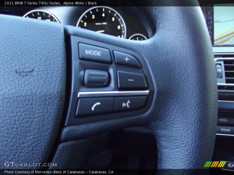 Alpine White / Black 2011 BMW 7 Series 740Li Sedan