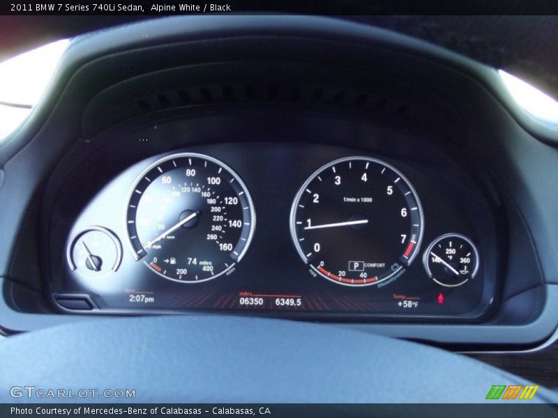 Alpine White / Black 2011 BMW 7 Series 740Li Sedan