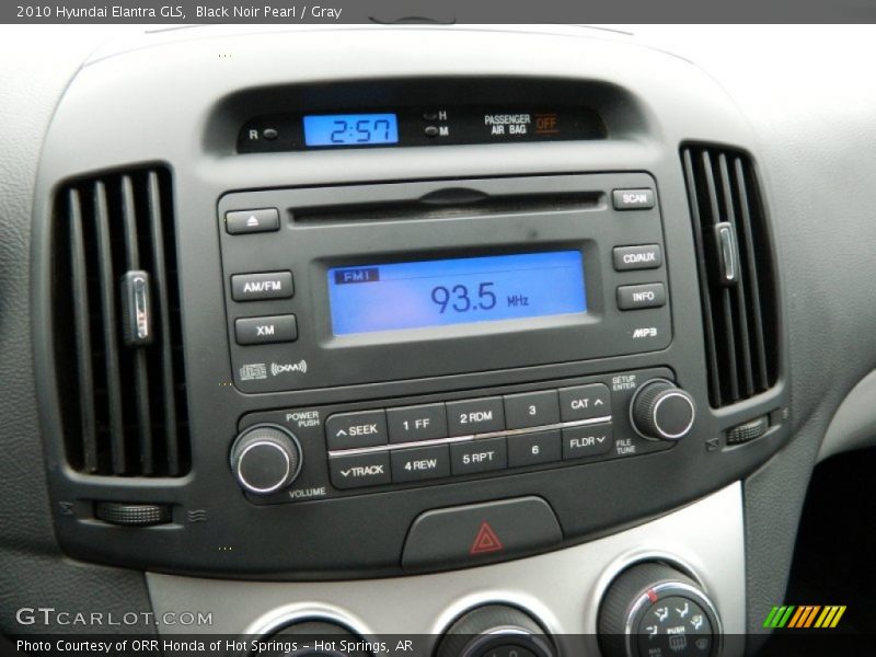 Black Noir Pearl / Gray 2010 Hyundai Elantra GLS