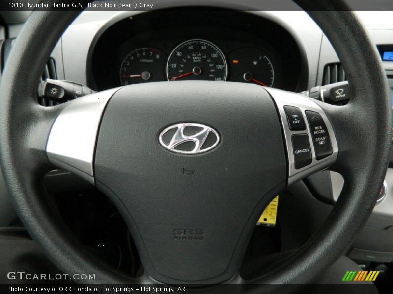 Black Noir Pearl / Gray 2010 Hyundai Elantra GLS