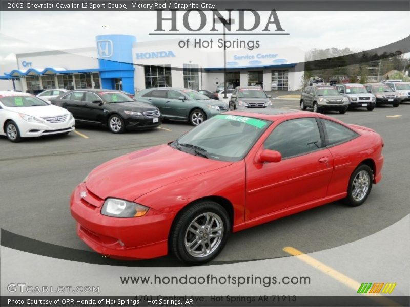 Victory Red / Graphite Gray 2003 Chevrolet Cavalier LS Sport Coupe