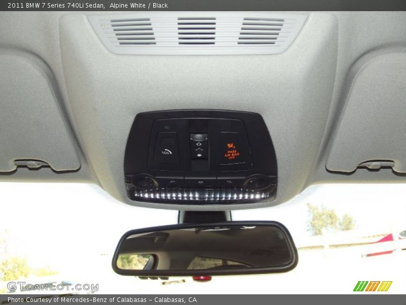 Alpine White / Black 2011 BMW 7 Series 740Li Sedan