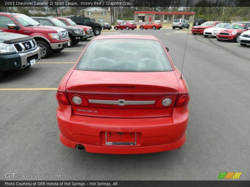 Victory Red / Graphite Gray 2003 Chevrolet Cavalier LS Sport Coupe